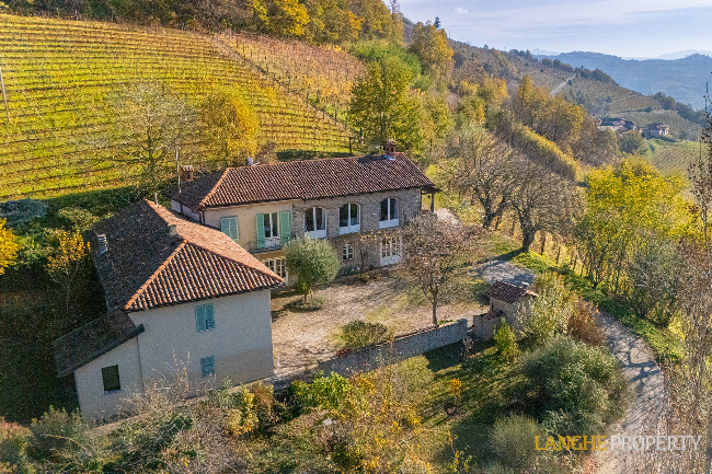 Piedmont Langhe stone farmhouse for sale in wine area, Italy