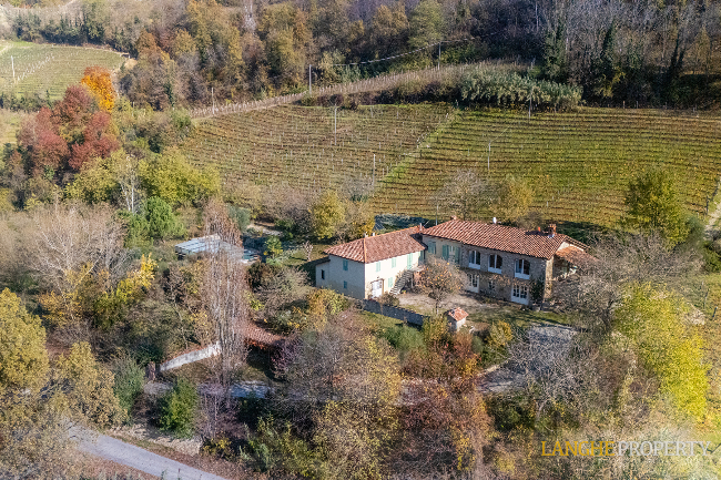 Piedmont Langhe stone farmhouse for sale in wine area, Italy