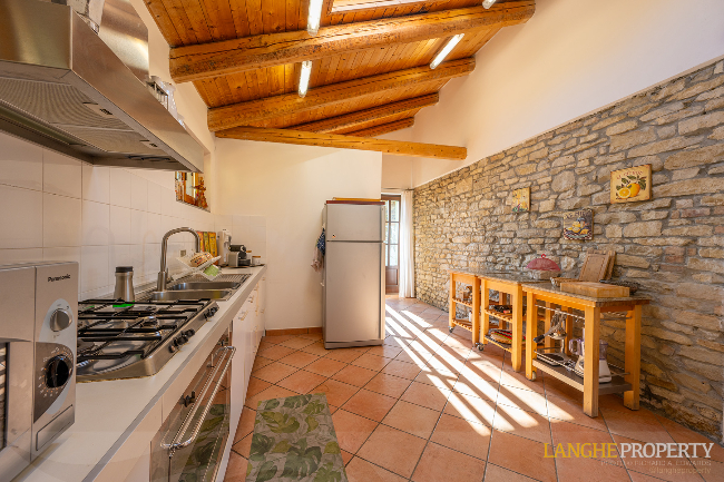 Piedmont Langhe stone farmhouse for sale in wine area, Italy