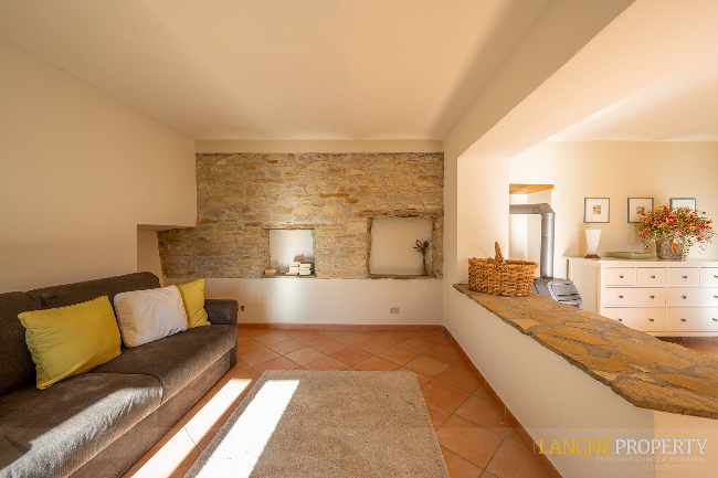 Piedmont Langhe stone farmhouse for sale in wine area, Italy