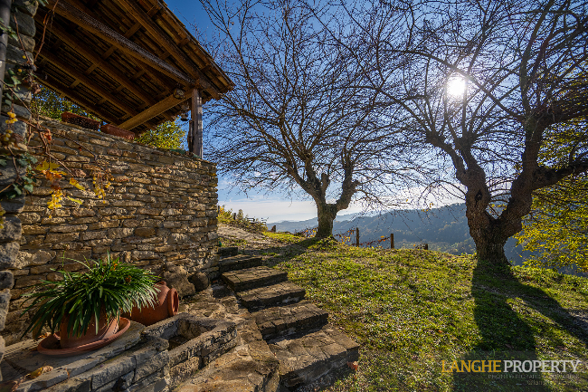 Piedmont Langhe stone farmhouse for sale in wine area, Italy